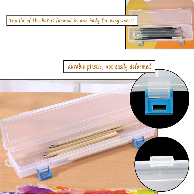 HanyHere 3PCS Brushes Storage Box Paint Brush Drawing Pen Container with Buckle Design - Image 3